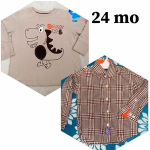 🎅 2 Cute Shirts 24mo/2T